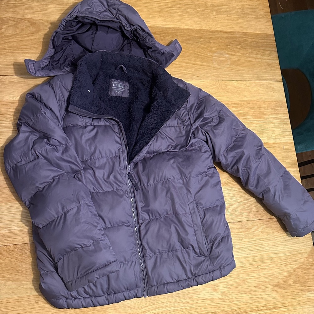 L.L. Bean Kids Purple Puffer Jacket